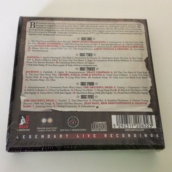 Bill Graham Memorial Concert 5-CD ~ Grateful Dead, CSNY, Santana, etc ~ Sealed! - Picture 2 of 2